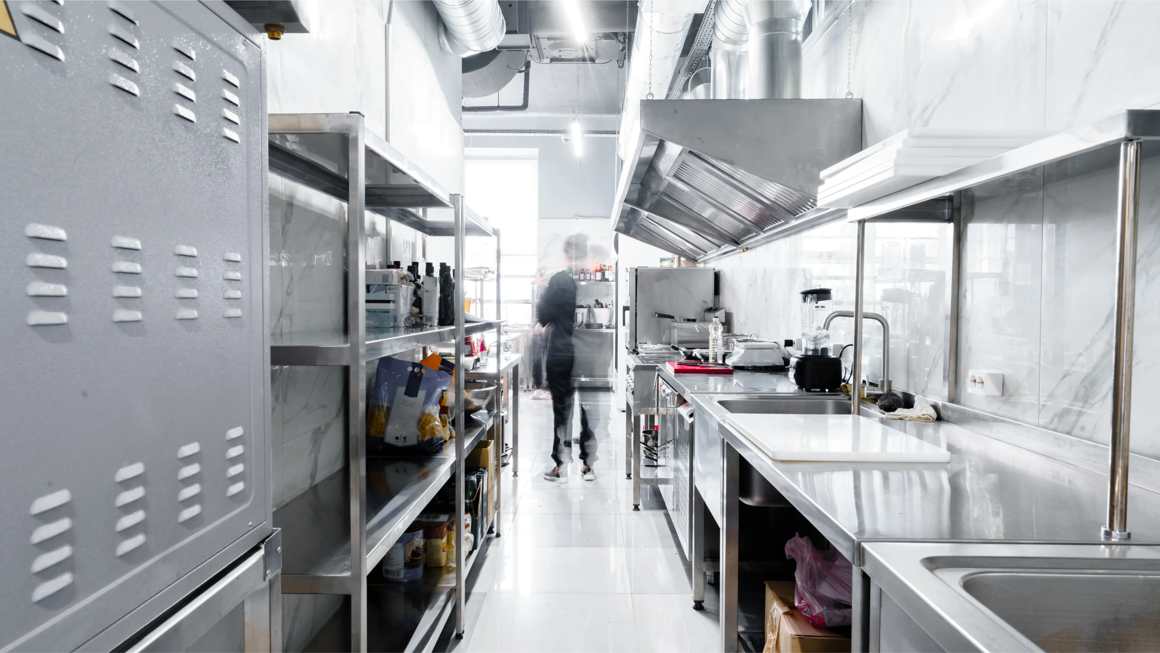Image of industrial kitchen workspace